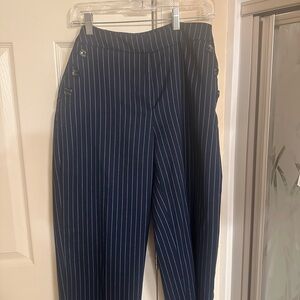 Navy Pinstripe Men's Pants